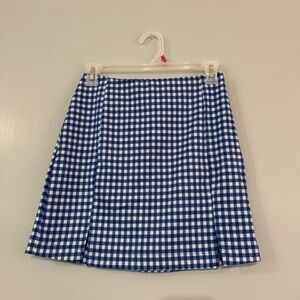 Love On A Hanger Gingham Mini Skirt in Blue White Size 1